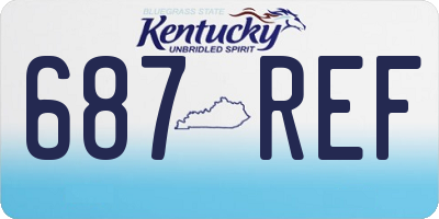 KY license plate 687REF