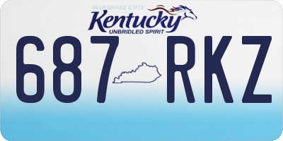 KY license plate 687RKZ