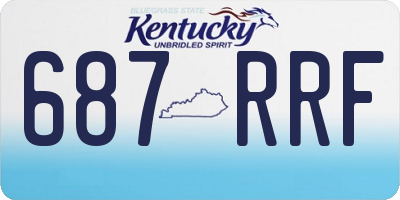 KY license plate 687RRF