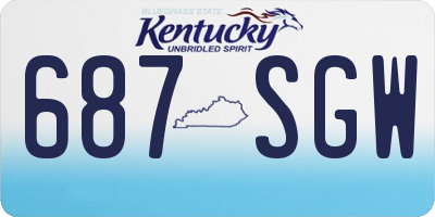 KY license plate 687SGW