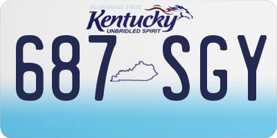 KY license plate 687SGY