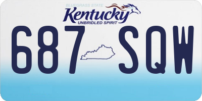 KY license plate 687SQW