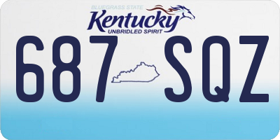 KY license plate 687SQZ
