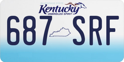 KY license plate 687SRF