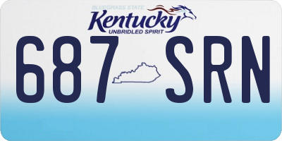 KY license plate 687SRN