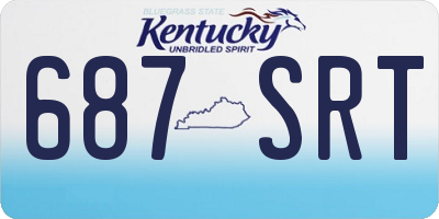 KY license plate 687SRT