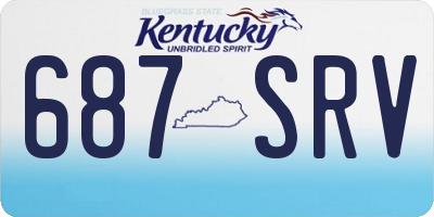 KY license plate 687SRV