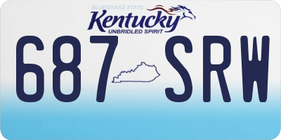 KY license plate 687SRW