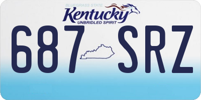 KY license plate 687SRZ
