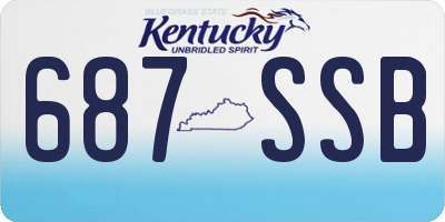 KY license plate 687SSB
