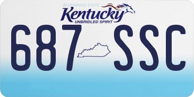 KY license plate 687SSC
