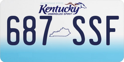 KY license plate 687SSF