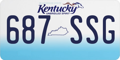 KY license plate 687SSG
