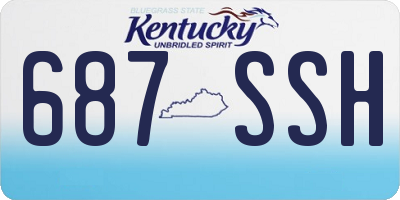 KY license plate 687SSH