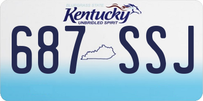 KY license plate 687SSJ