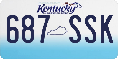 KY license plate 687SSK