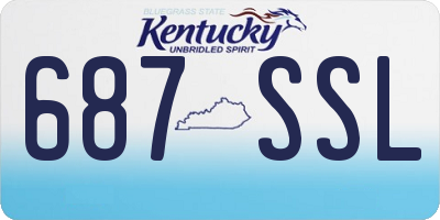 KY license plate 687SSL