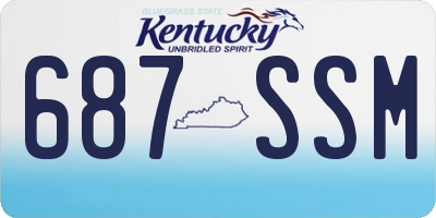 KY license plate 687SSM