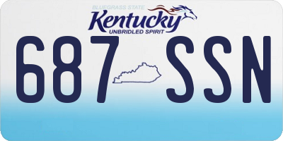 KY license plate 687SSN
