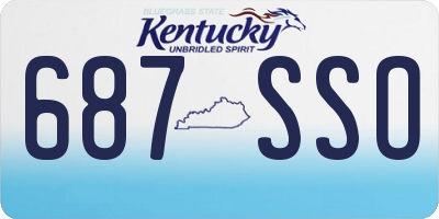 KY license plate 687SSO