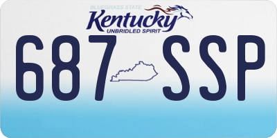 KY license plate 687SSP