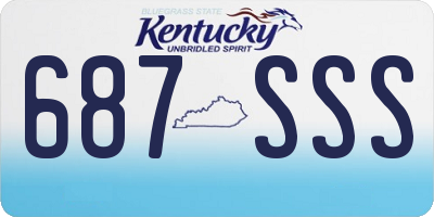 KY license plate 687SSS