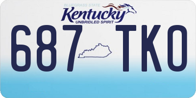 KY license plate 687TKO