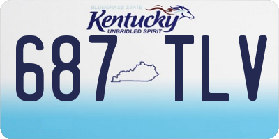 KY license plate 687TLV