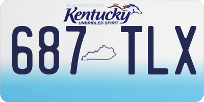 KY license plate 687TLX