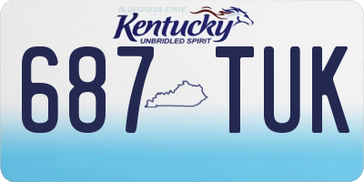 KY license plate 687TUK