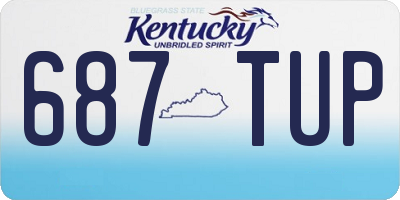 KY license plate 687TUP