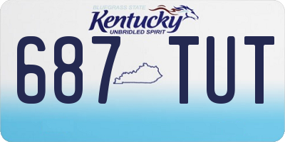 KY license plate 687TUT