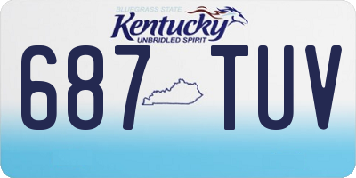 KY license plate 687TUV