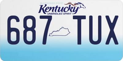 KY license plate 687TUX