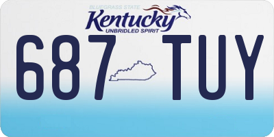 KY license plate 687TUY