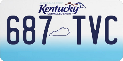 KY license plate 687TVC