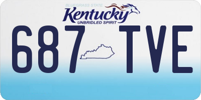 KY license plate 687TVE