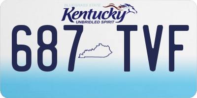 KY license plate 687TVF