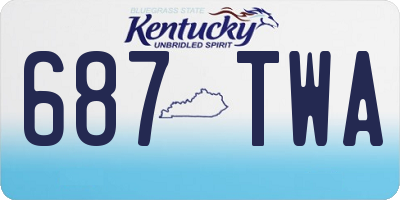 KY license plate 687TWA