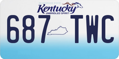 KY license plate 687TWC