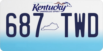 KY license plate 687TWD
