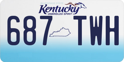 KY license plate 687TWH