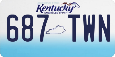 KY license plate 687TWN