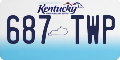KY license plate 687TWP
