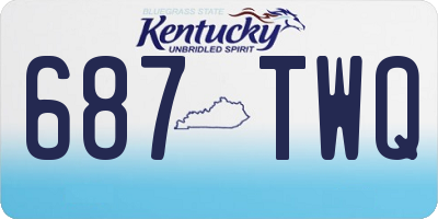 KY license plate 687TWQ