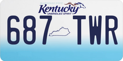 KY license plate 687TWR