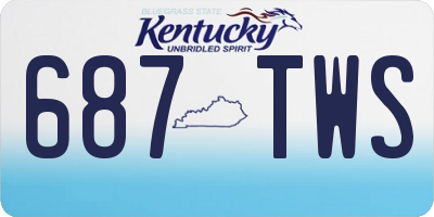KY license plate 687TWS