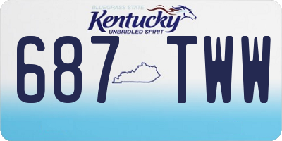 KY license plate 687TWW