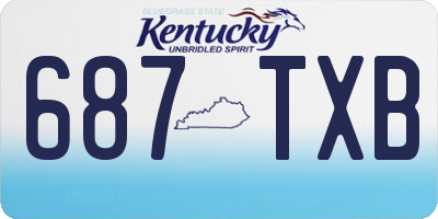 KY license plate 687TXB