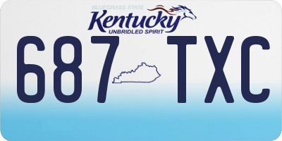 KY license plate 687TXC